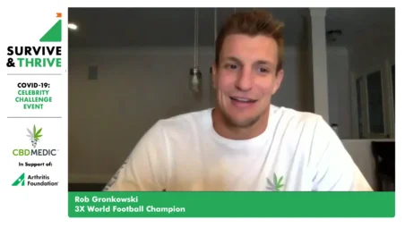 The Gronk was a special guest during the virtual event