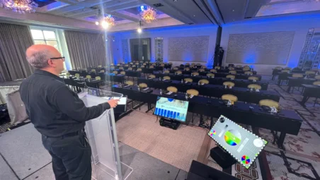 investor meeting stage and confidence monitors