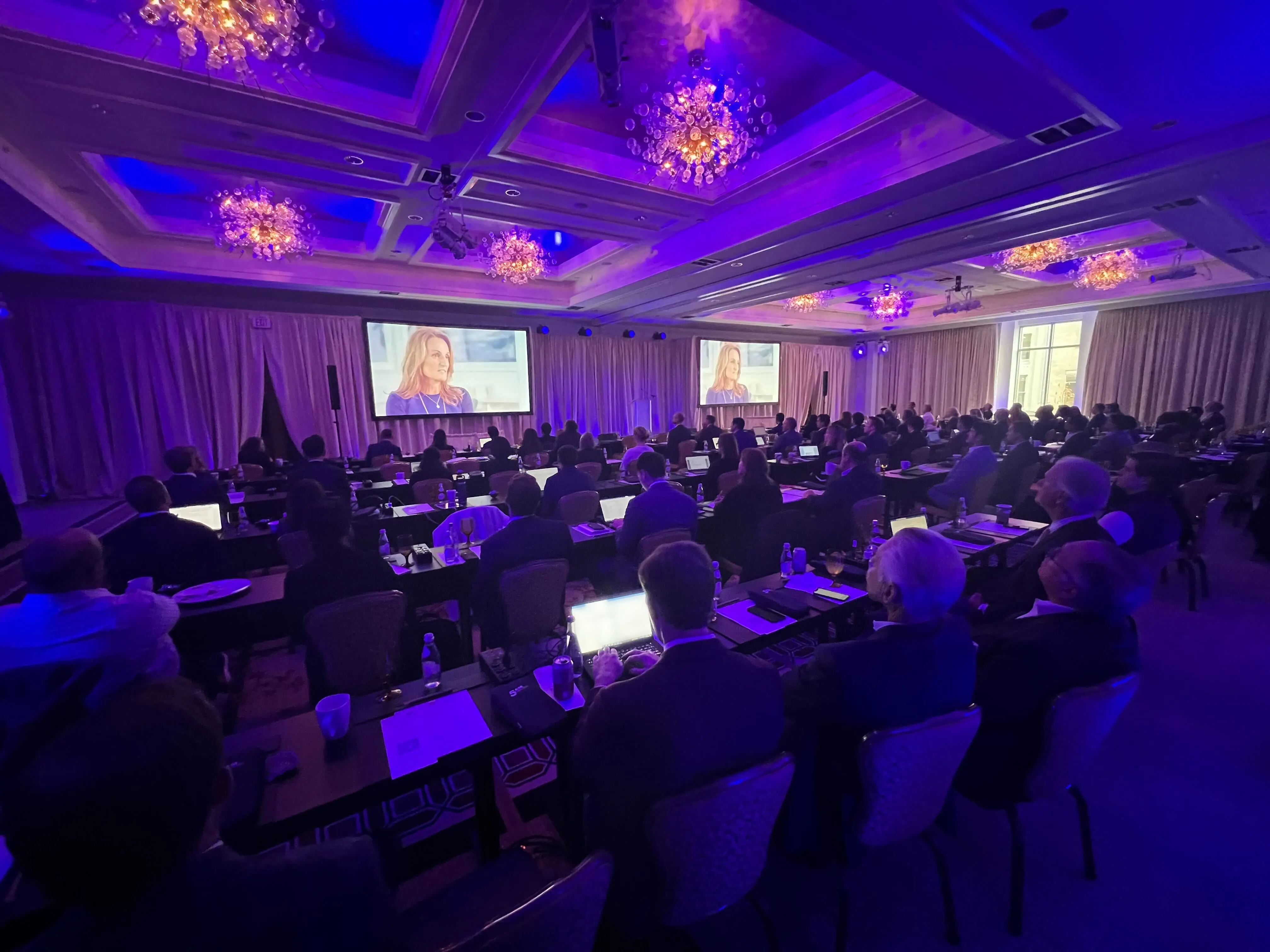Event AV and technical support with video playback at a Boston investor meeting